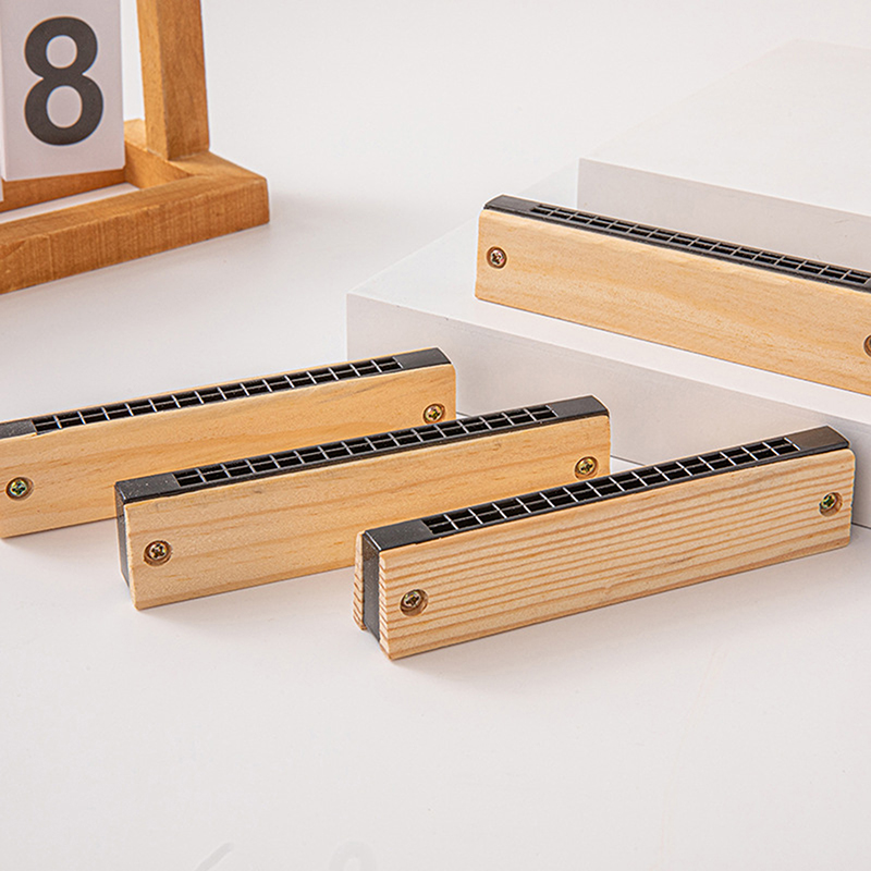 Musical Instrument Diy For Kids - 1Pc DIY Wooden Harmonica 16 Holes