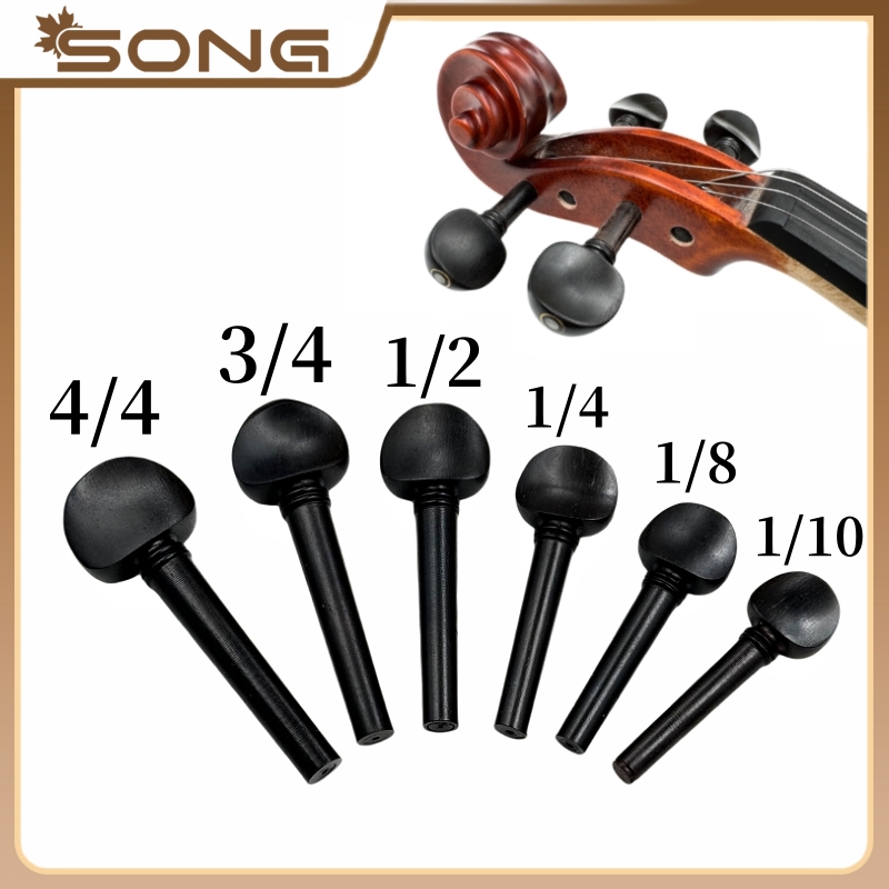 Musical Instrument Fiddle - 4pcs Ebony Violin Tuning Pegs for