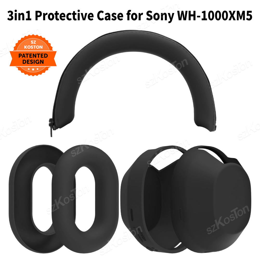 Sony Headphone Wh-1000Xm5 - 3-in-1 Silicone Protective Case for Sony