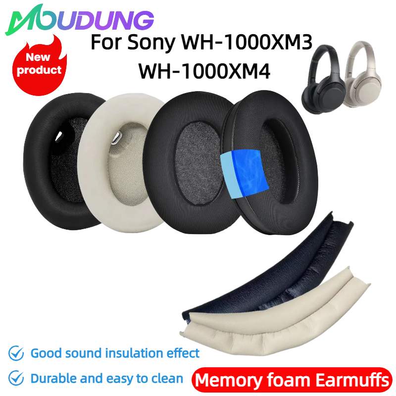Sony Headphone Wh-1000Xm4 - MOUDUNG Replacement Earpads Headband for Sony