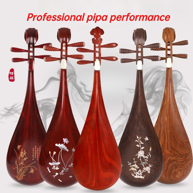 Musical Instrument Lute - Adults Children Professional Pipa Handcrafted Rosewood