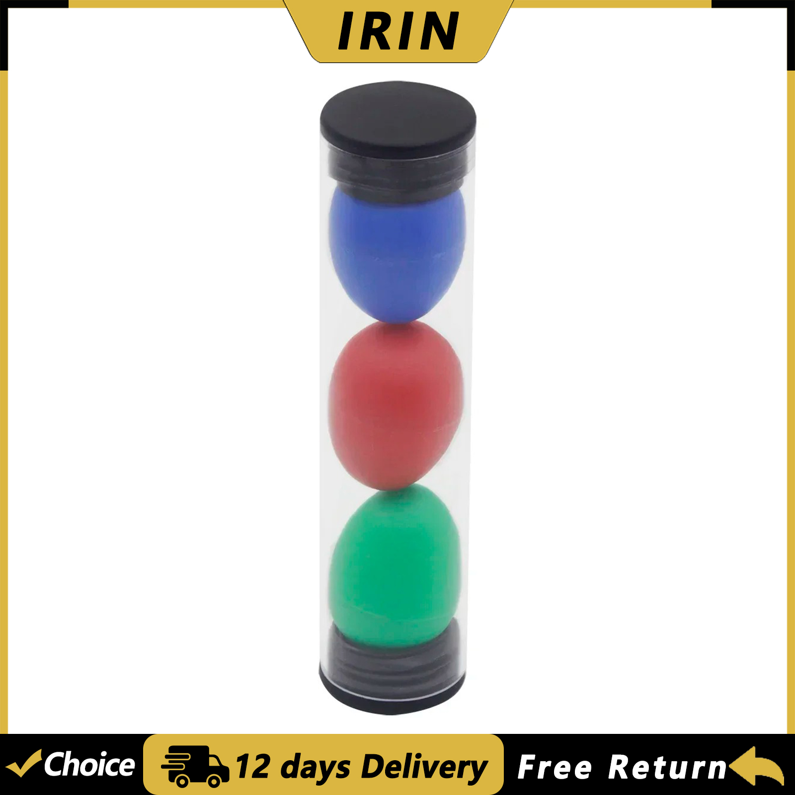 Musical Instrument Maraca - IRIN 3Pcs Sand Egg Colorful Sand