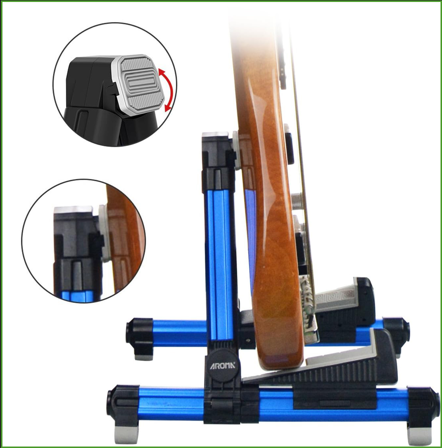 Musical Instrument Types - Foldable Aluminum Guitar Stand - Adjustable