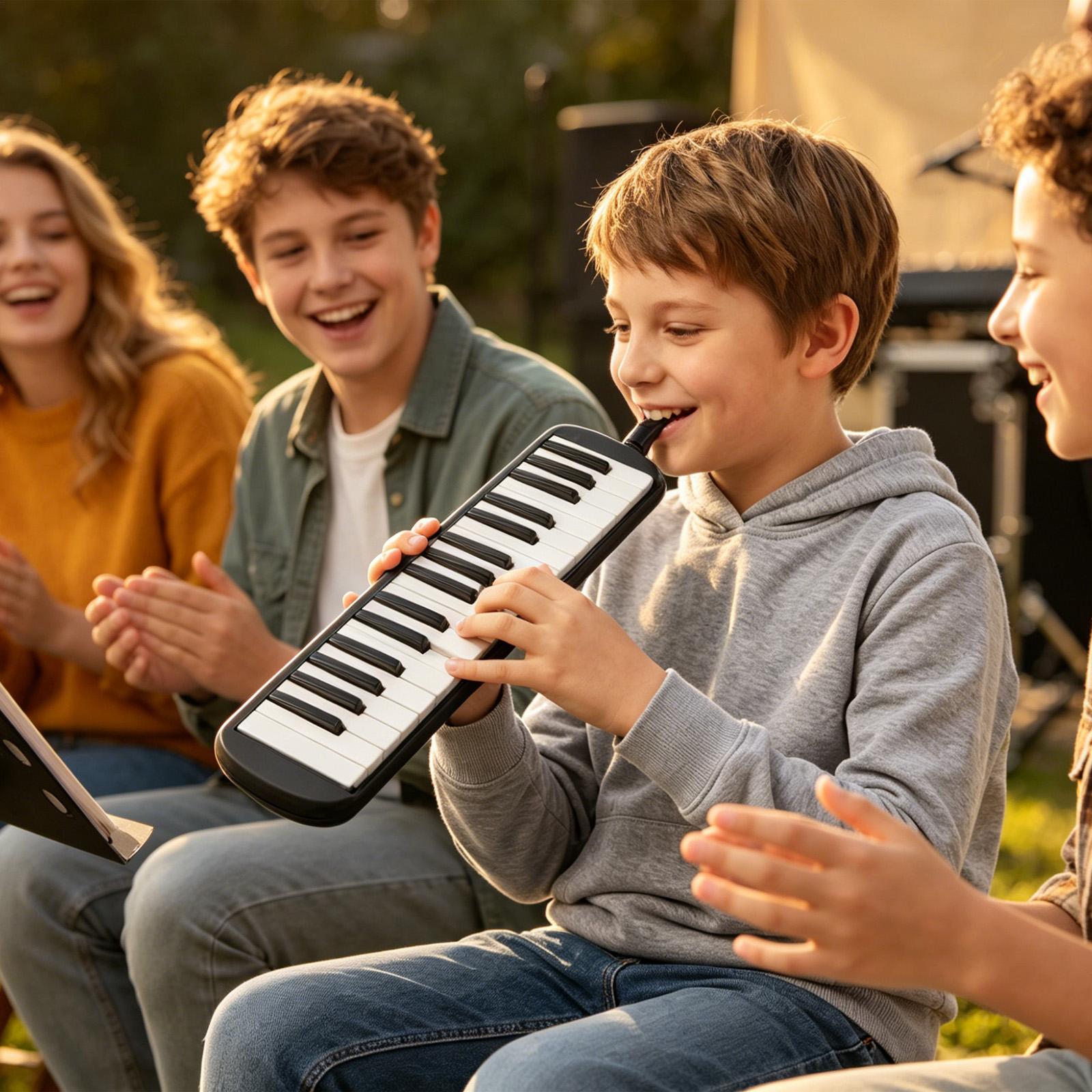 Musical Instrument Long - Melodica Instrument 32-Key Portable Percussion Keyboard