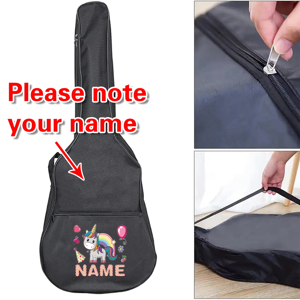 Musical Instrument And Names - Customized Name Guitar Bag 36-41inch Waterproof