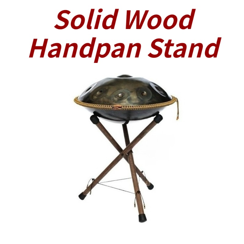 Musical Instrument Handpan - Solid Wood Handpan Stand Handmade Adjustable