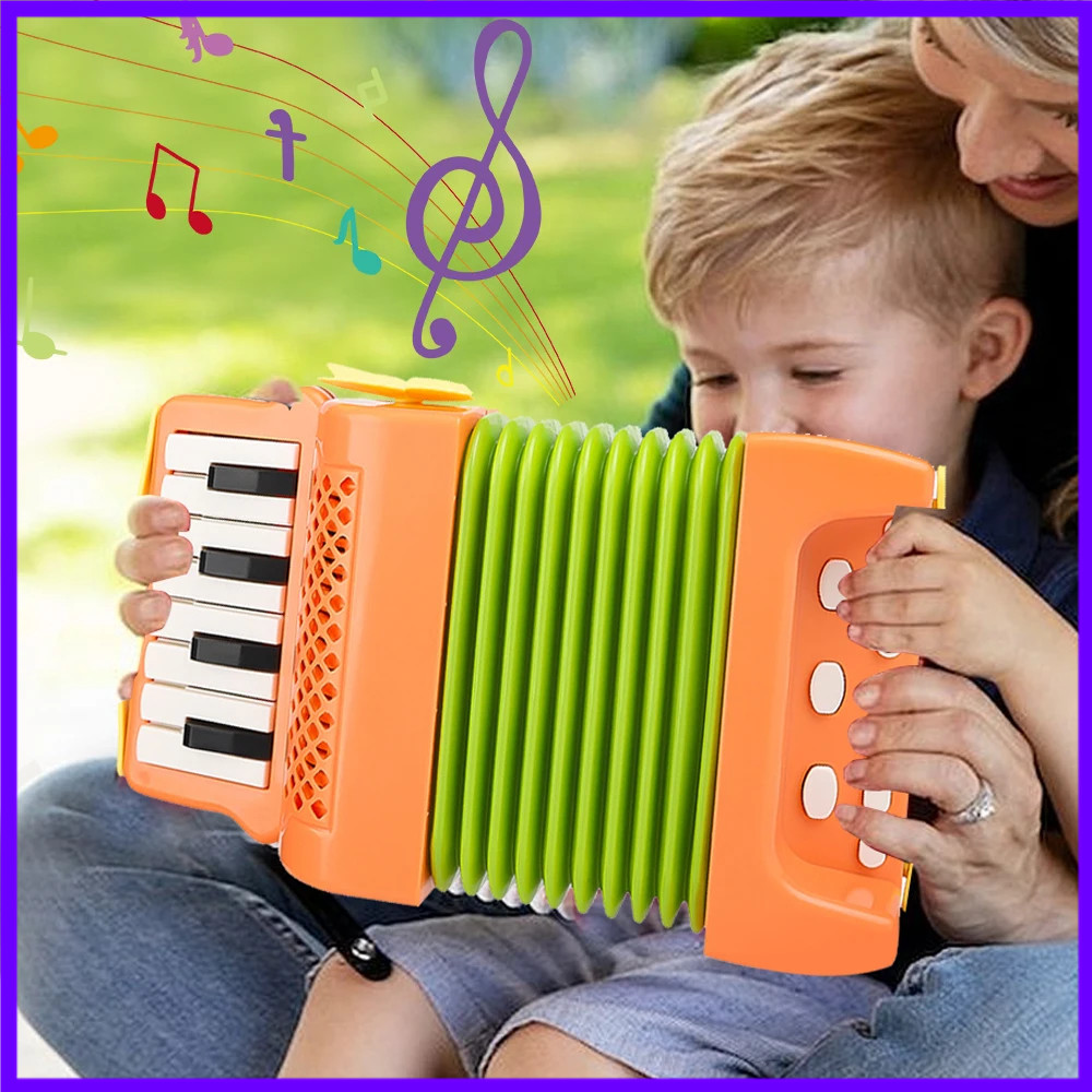 Musical Instrument Drawing - Kids Accordion Toy 10 Keys 8