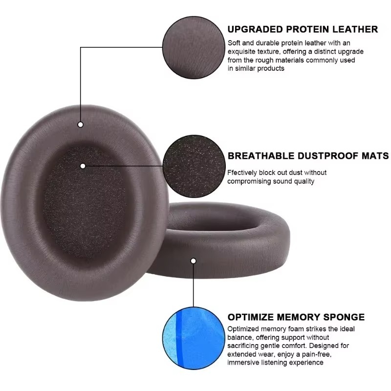 Beats Headphone Studio Pro - Replacement Protein skin Ear pads for