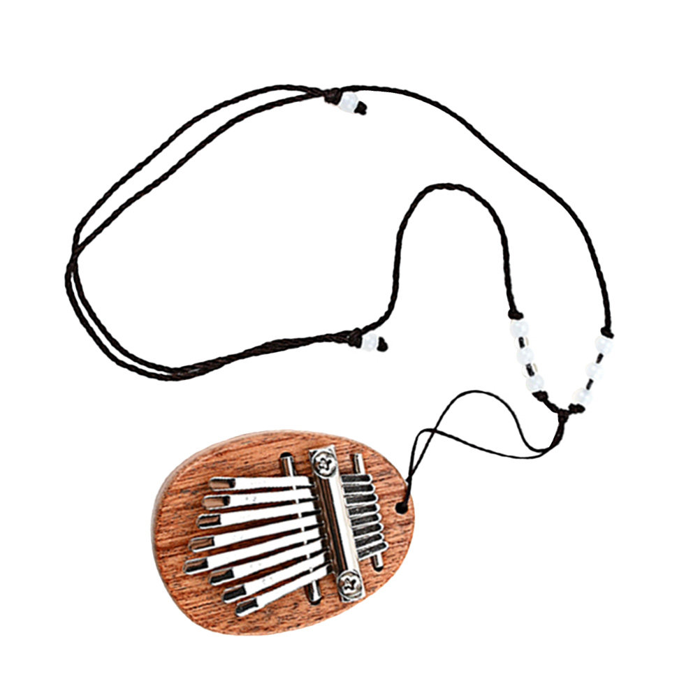 Musical Instrument Family - 8-Key Small Kalimba Thumb Piano Lanyard