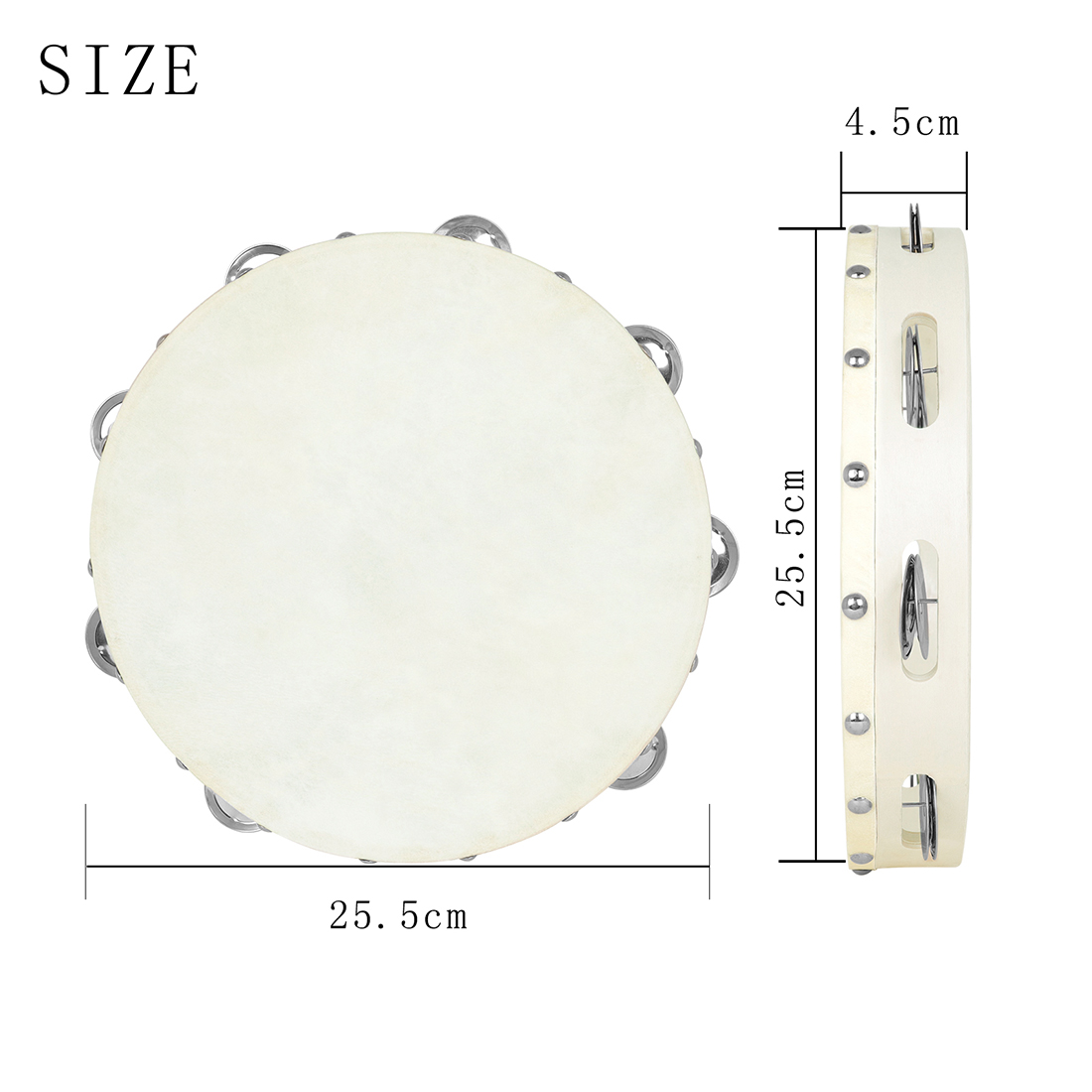 10 Inch Tambourine Hand Crank  - Musical Instrument Drawing review and price