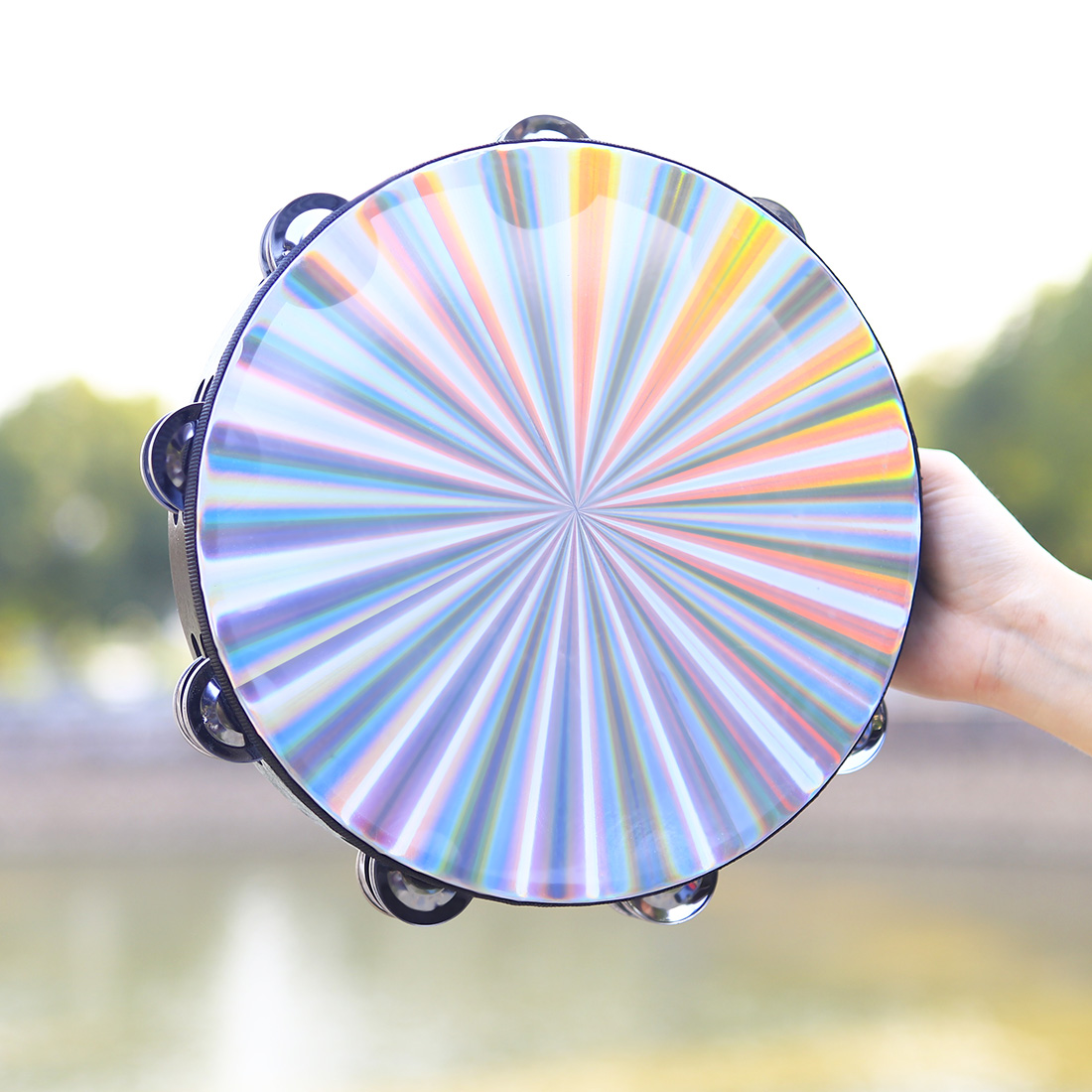 10 Inch Tambourine Hand Crank  - Musical Instrument Drawing review and price