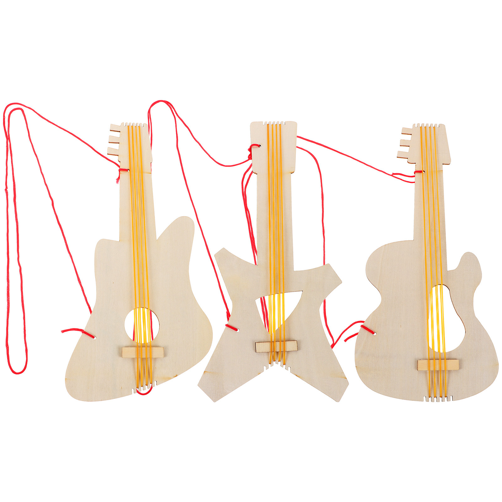 3Pcs Kids DIY Wooden Guitar Cu - Musical Instrument Diy For Kids review and price