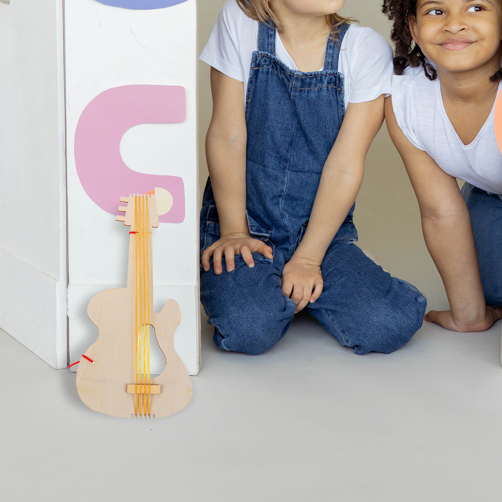 3Pcs Kids DIY Wooden Guitar Cu - Musical Instrument Diy For Kids review and price