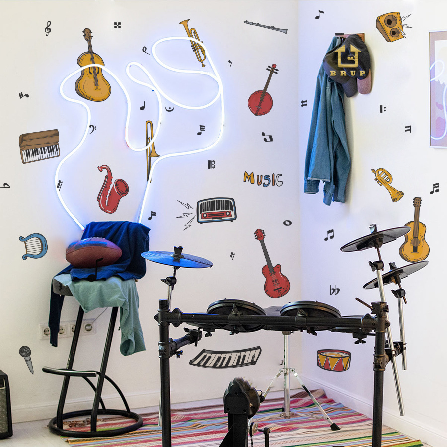 Musical Instruments Wall Stick - Musical Instrument Diy For Kids review and price
