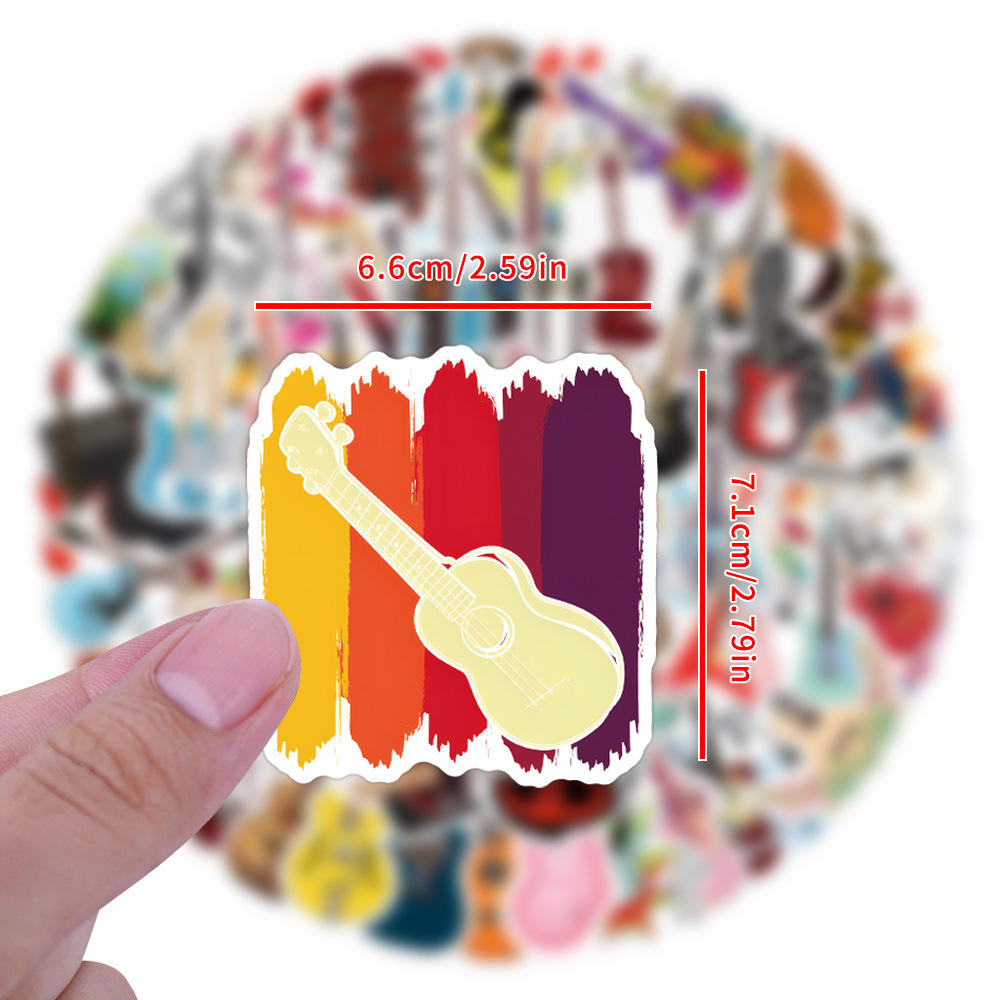 55/110PCS Guitar Stickers Crea - Musical Instrument Diy For Kids review and price