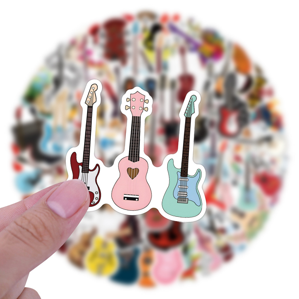 55/110PCS Guitar Stickers Crea - Musical Instrument Diy For Kids review and price