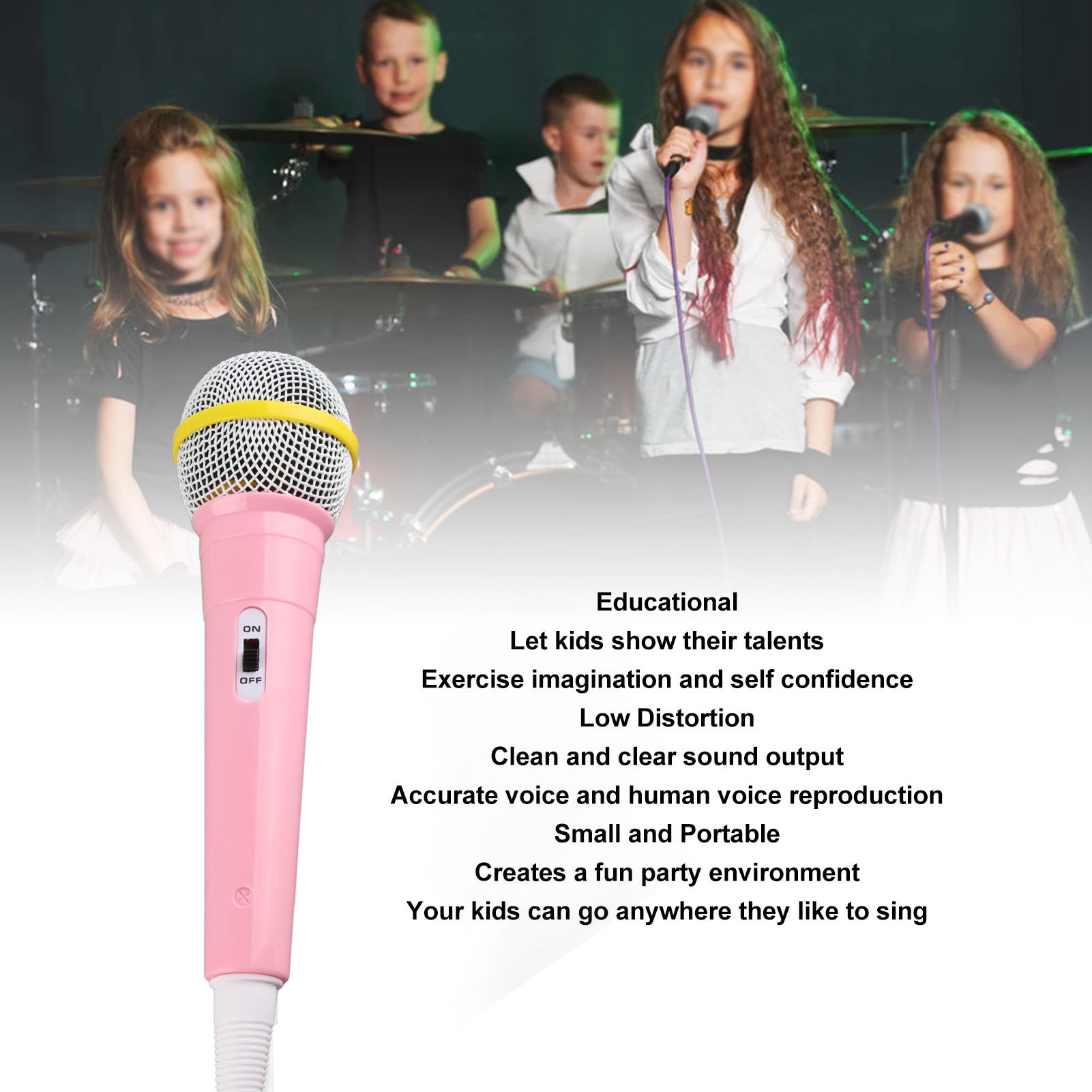 Kids Wired Microphone 3.5mm Pl - Musical Instrument Family review and price