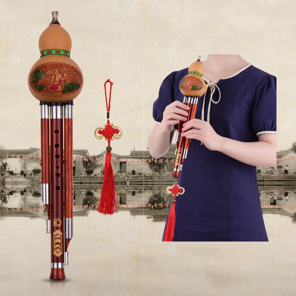 3-Tone C Key Hulusi Gourd Flut - A Musical Instrument With Keys review and price