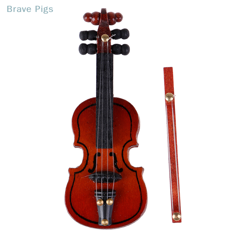 Dollhouse Violin Mini Wooden I - Musical Instrument Fiddle review and price