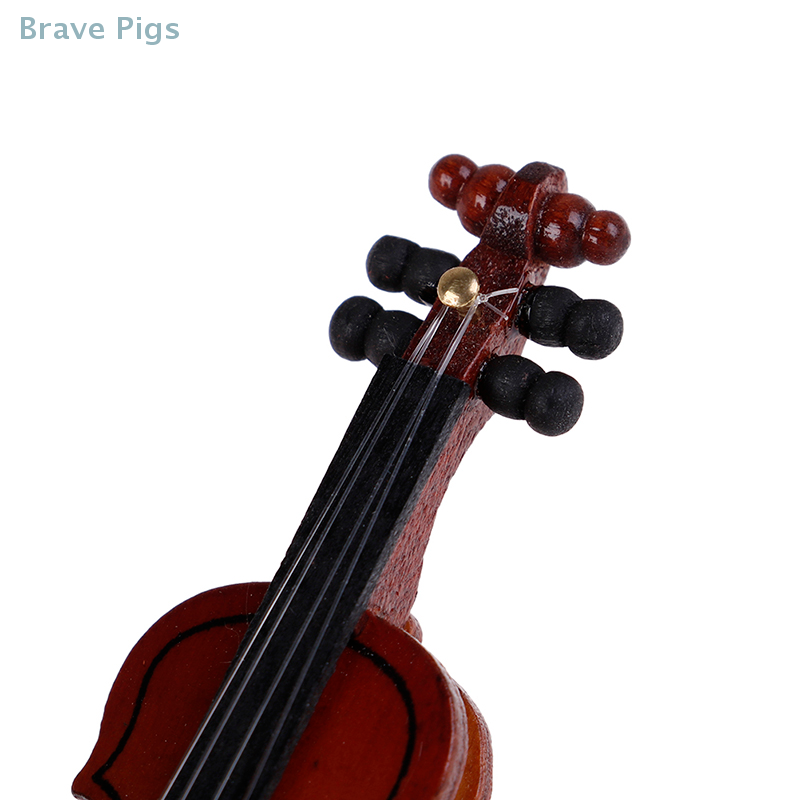 Dollhouse Violin Mini Wooden I - Musical Instrument Fiddle review and price