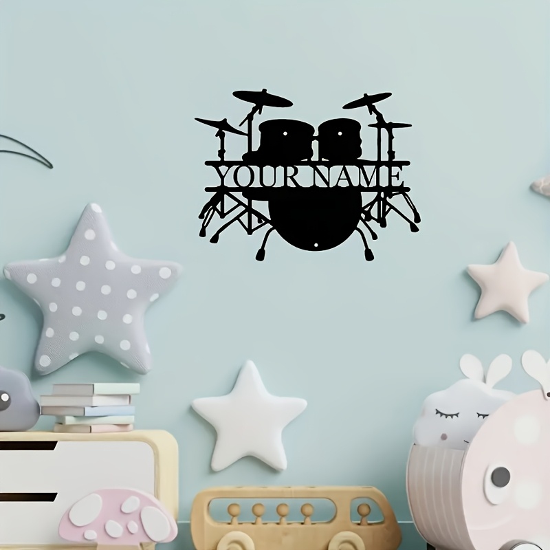Custom Drum Set Metal Wall Art - Musical Instrument And Names review and price
