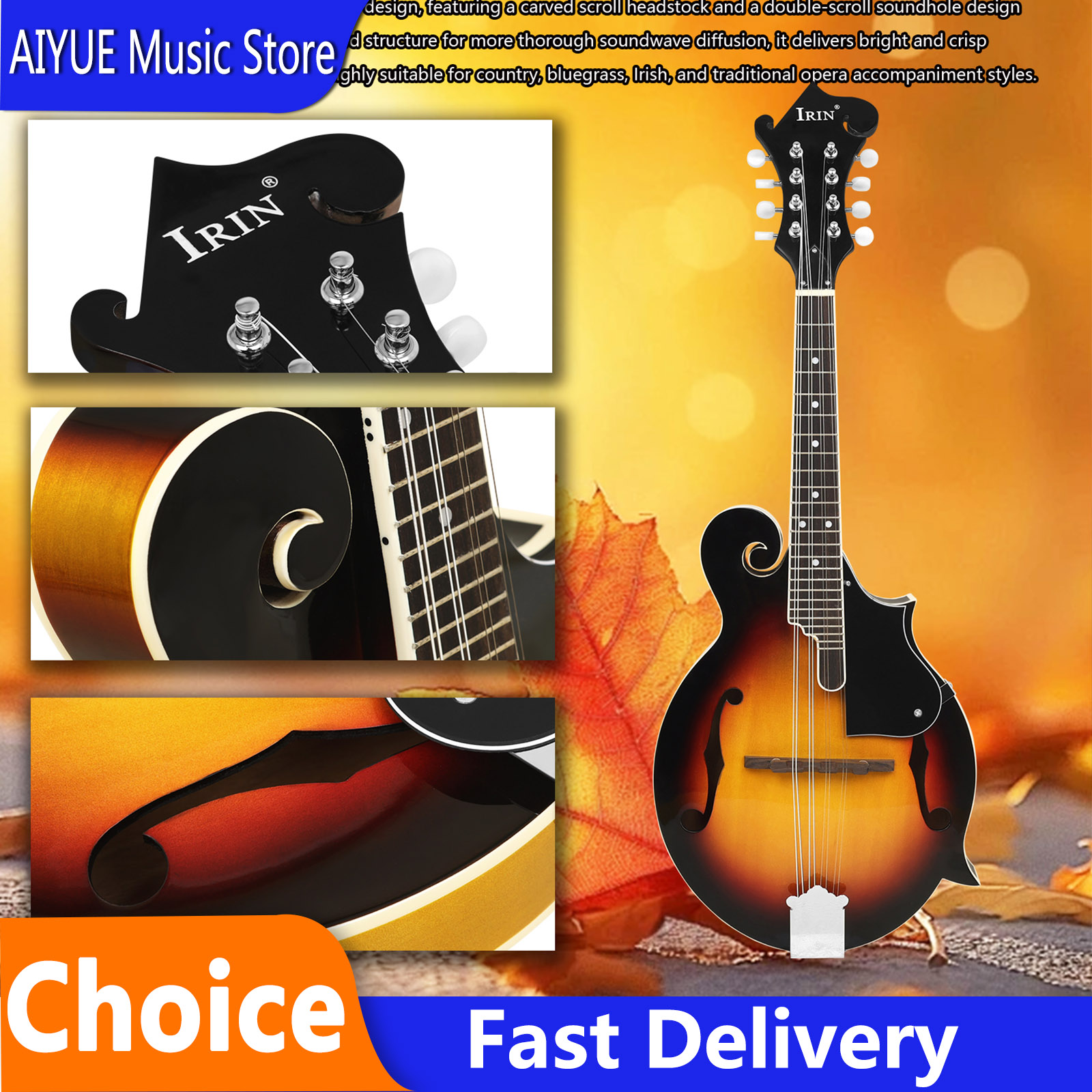 IRIN MD-65 Mandolin Basswood F - Mandolin A Style review and price