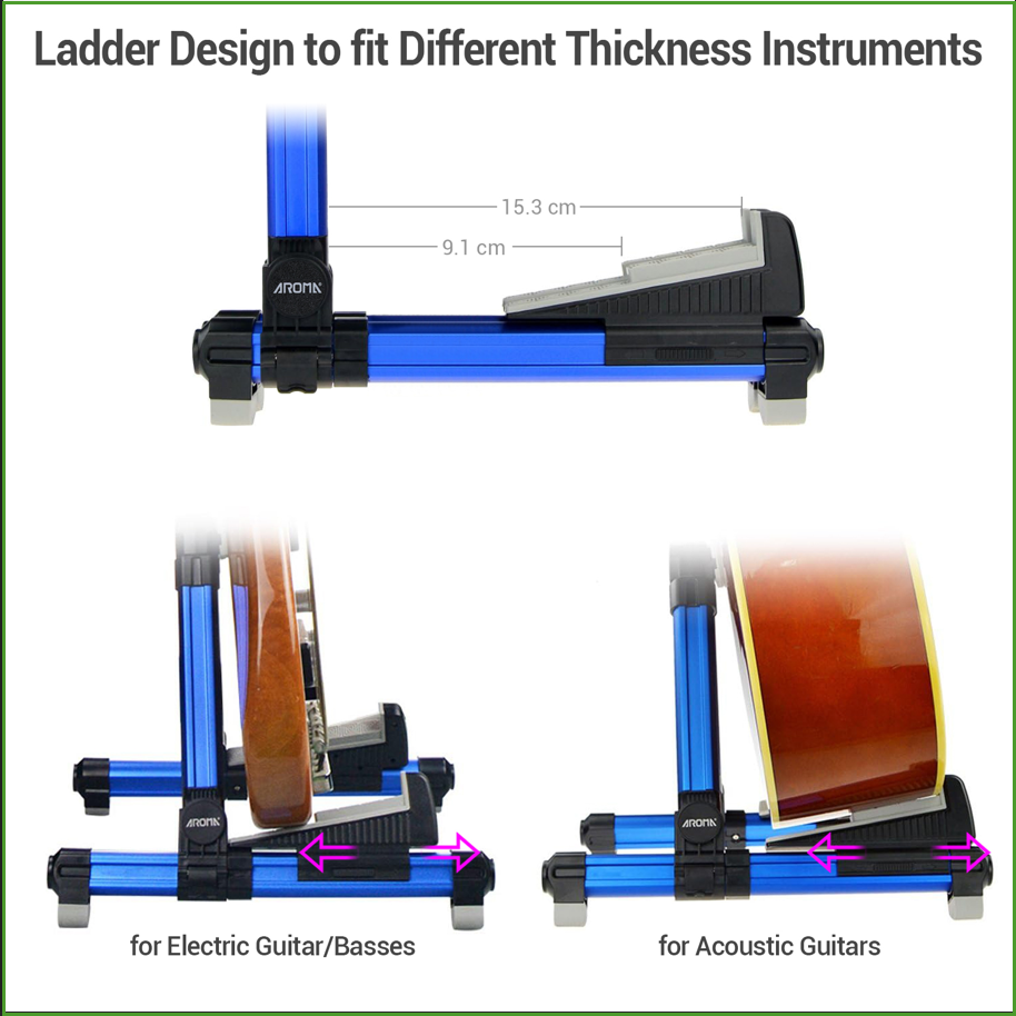 Foldable Aluminum Guitar Stand - Musical Instrument Types review and price