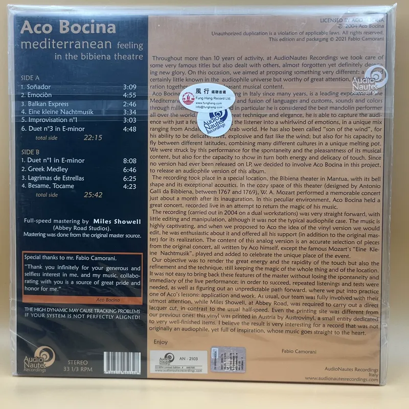 LP Vinyl Pop Record Aco Bocina - Mandolin A Style review and price