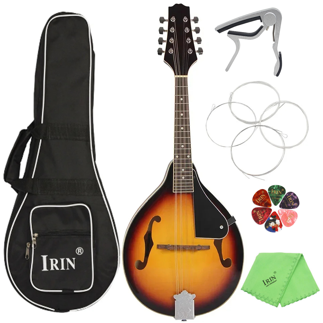 IRIN Sunset 8 String Basswood  - Mandolin A Style review and price