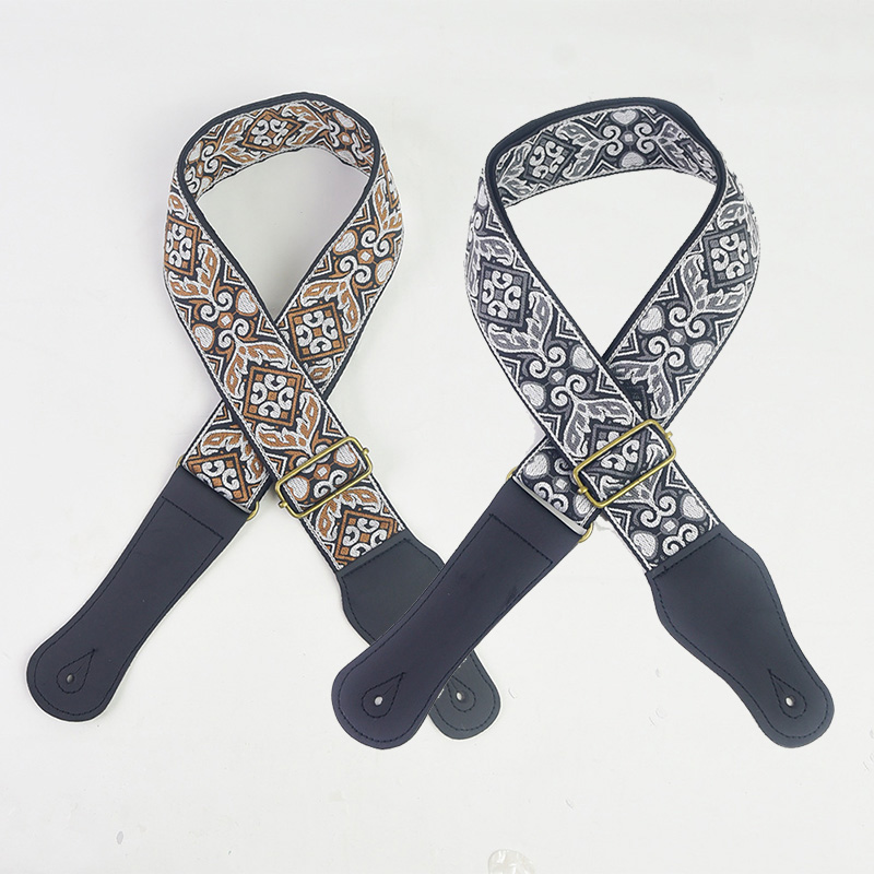 Guitar Strap Embroidered Print - Musical Instrument Types review and price