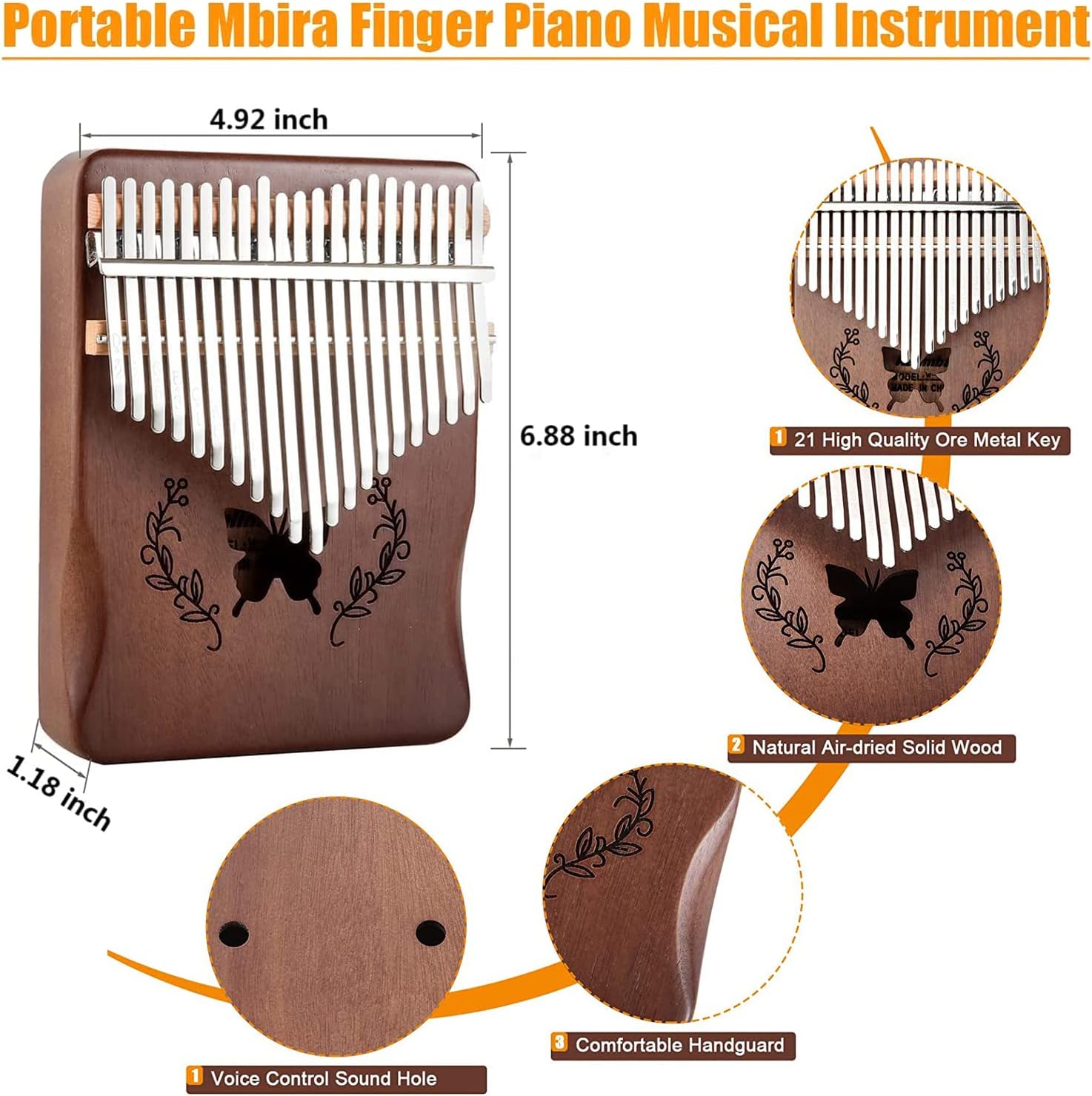 Kalimba 21 Keys Thumb Piano, N - A Musical Instrument With Keys review and price